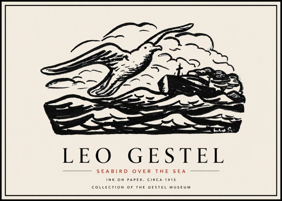 Leo Gestel Seabird over the Sea No6 - Affiche