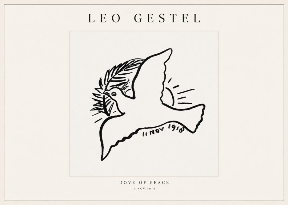 Leo Gestel Dove of Peace No1 - Affiche