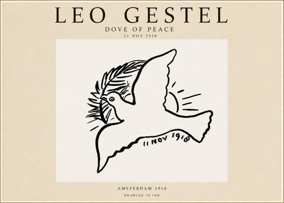 Leo Gestel Dove of Peace No3 - Affiche