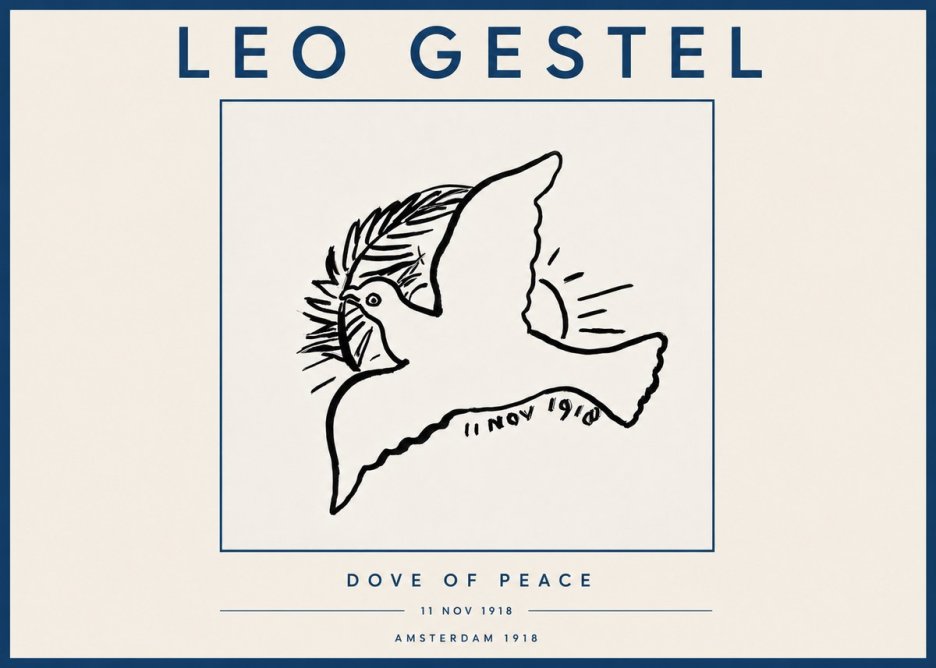 Leo Gestel Dove of Peace No4 - Affiche