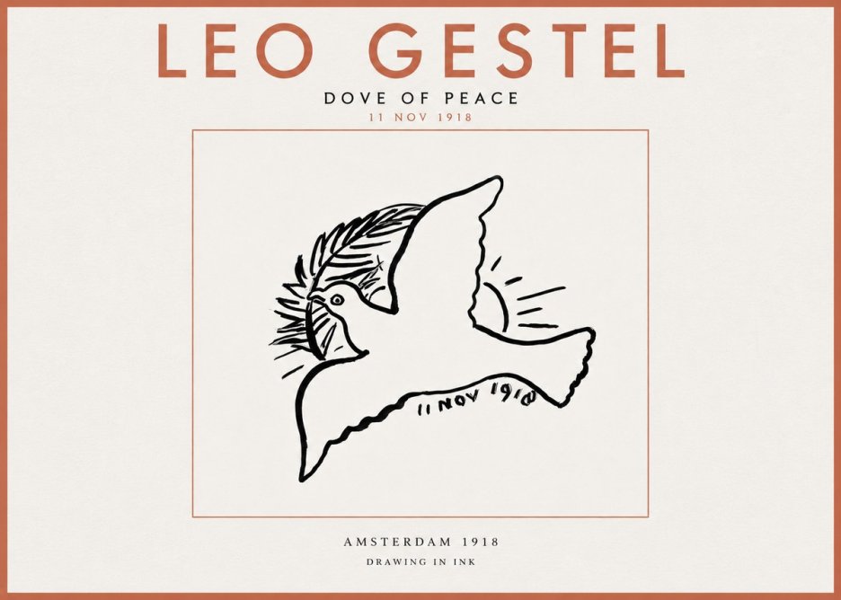 Leo Gestel Dove of Peace No5 - Affiche