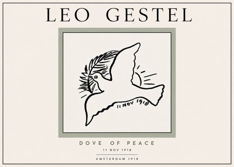Leo Gestel Dove of Peace No6 - Affiche