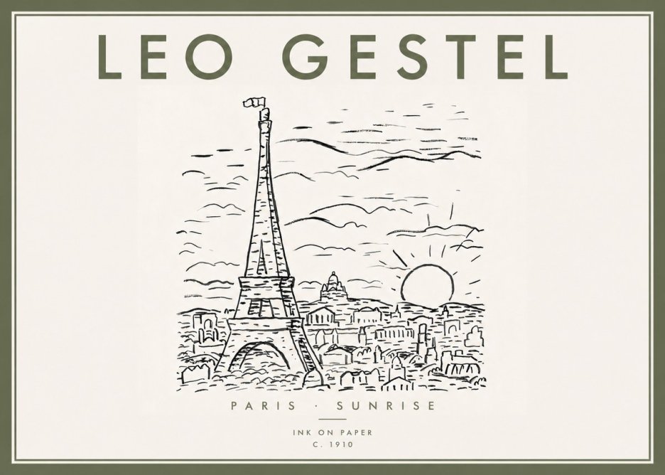 Leo Gestel Paris Sunrise No5 - Affiche