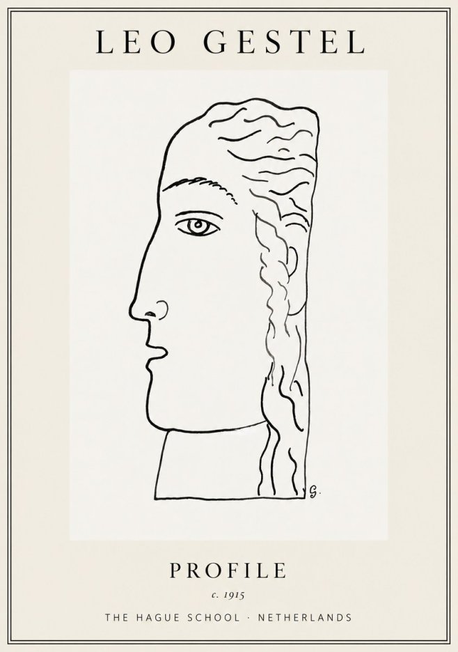 Leo Gestel Profile No1 - Affiche