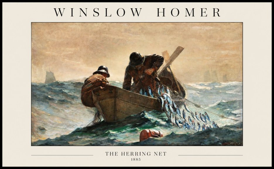 Winslow Homer The Herring Net I No1 - Affiche