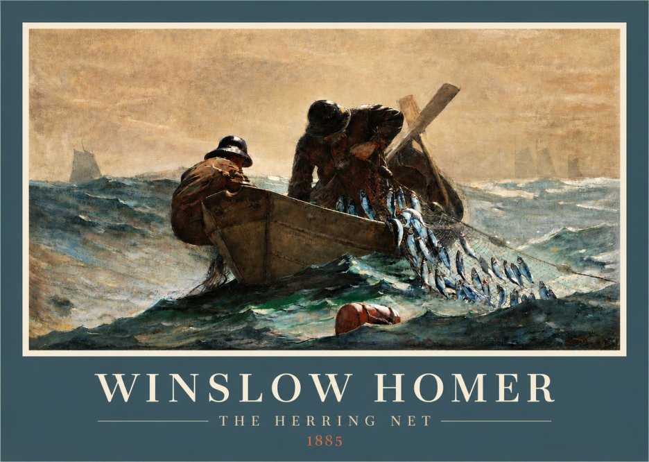 Winslow Homer The Herring Net I No3 - Affiche