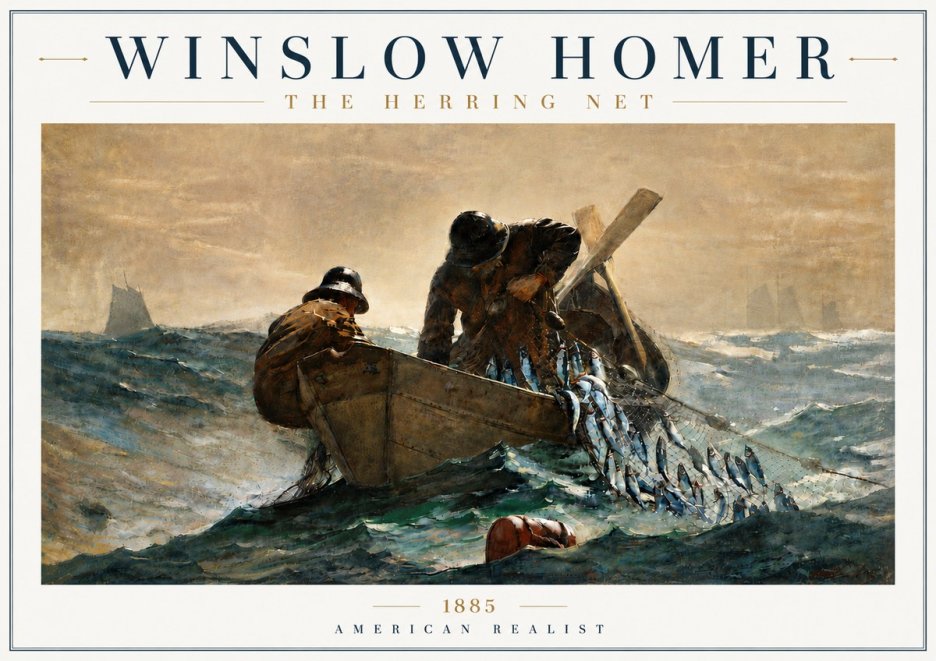 Winslow Homer The Herring Net I No6 - Affiche