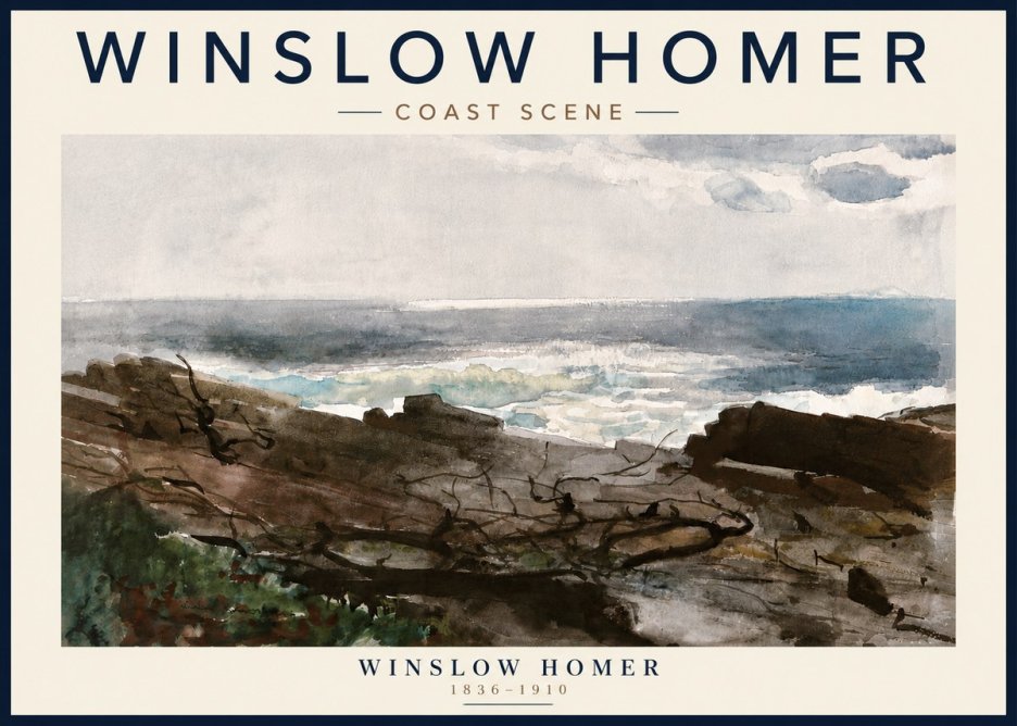 Winslow Homer Coast Scene No5 - Affiche