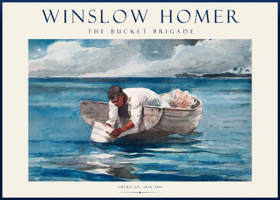 Winslow Homer The Bucket Brigade No1 - Affiche
