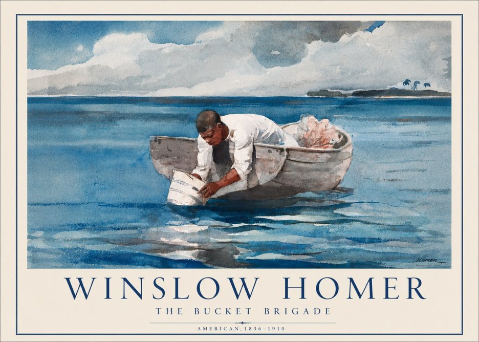 Winslow Homer The Bucket Brigade No5 - Affiche