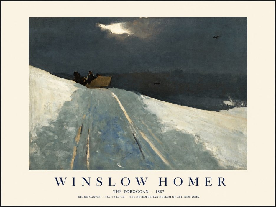 Winslow Homer The Toboggan No1 - Affiche