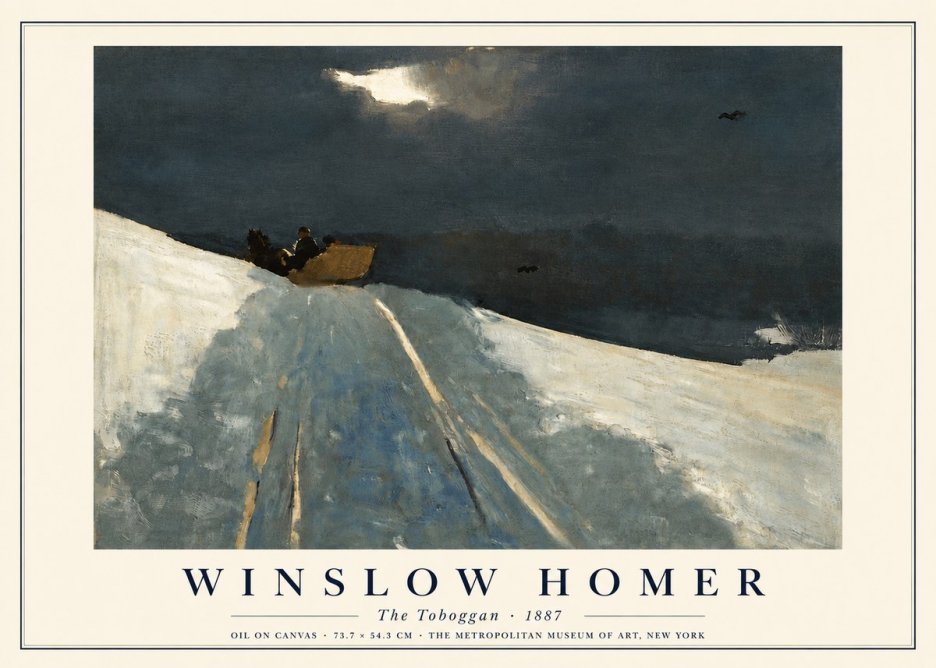 Winslow Homer The Toboggan No3 - Affiche