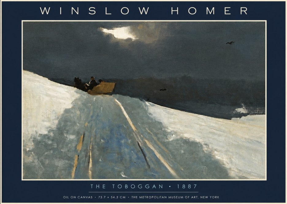 Winslow Homer The Toboggan No5 - Affiche