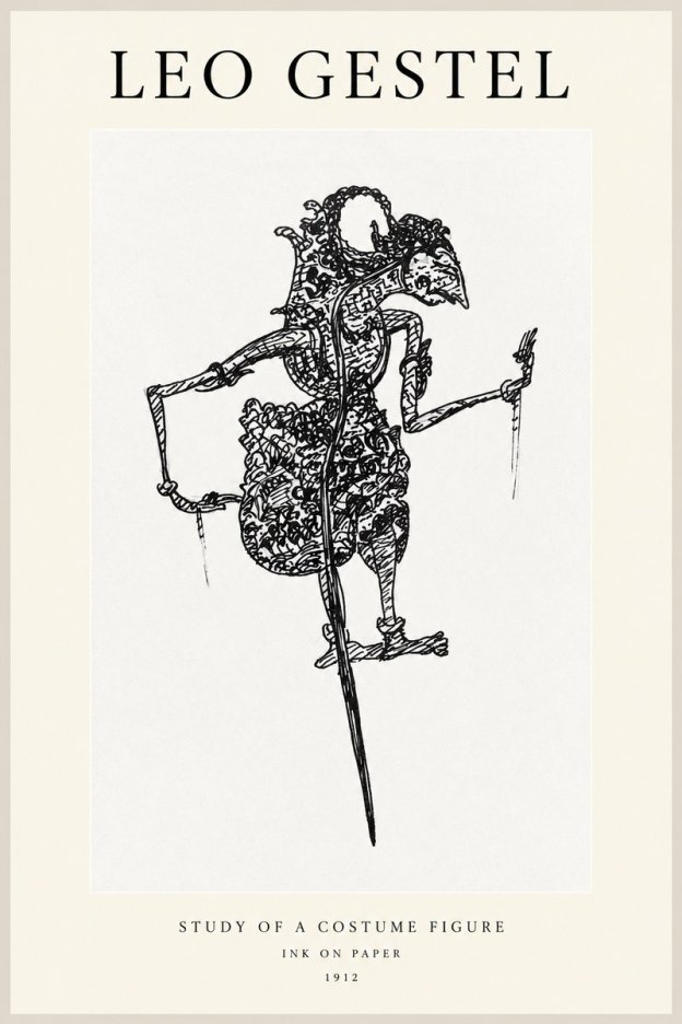Leo Gestel Study of a Costume Figure No1 - Affiche