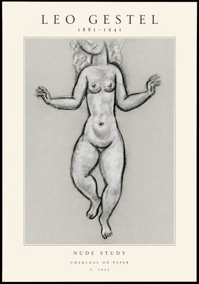 Leo Gestel Nude Study No1 - Affiche