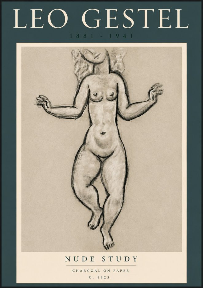 Leo Gestel Nude Study No4 - Affiche