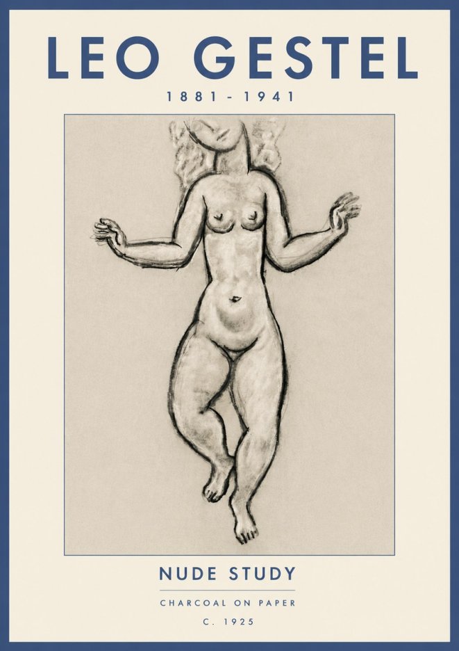 Leo Gestel Nude Study No6 - Affiche