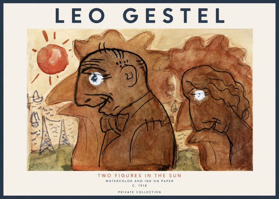 Leo Gestel Two Figures in the Sun No2 - Affiche