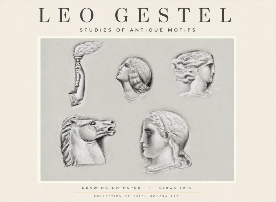 Leo Gestel Studies of Antique Motifs No1 - Affiche