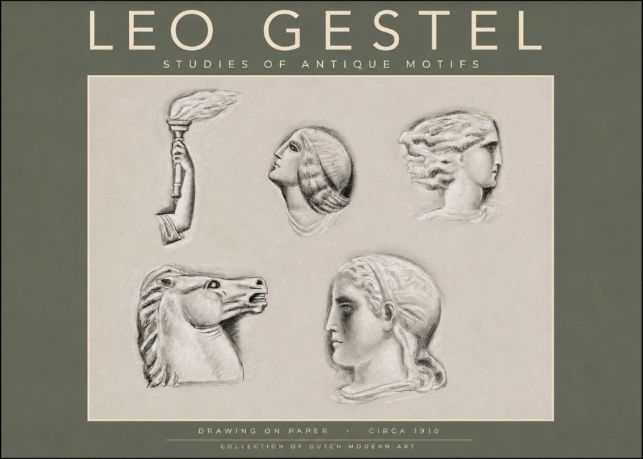 Leo Gestel Studies of Antique Motifs No2 - Affiche