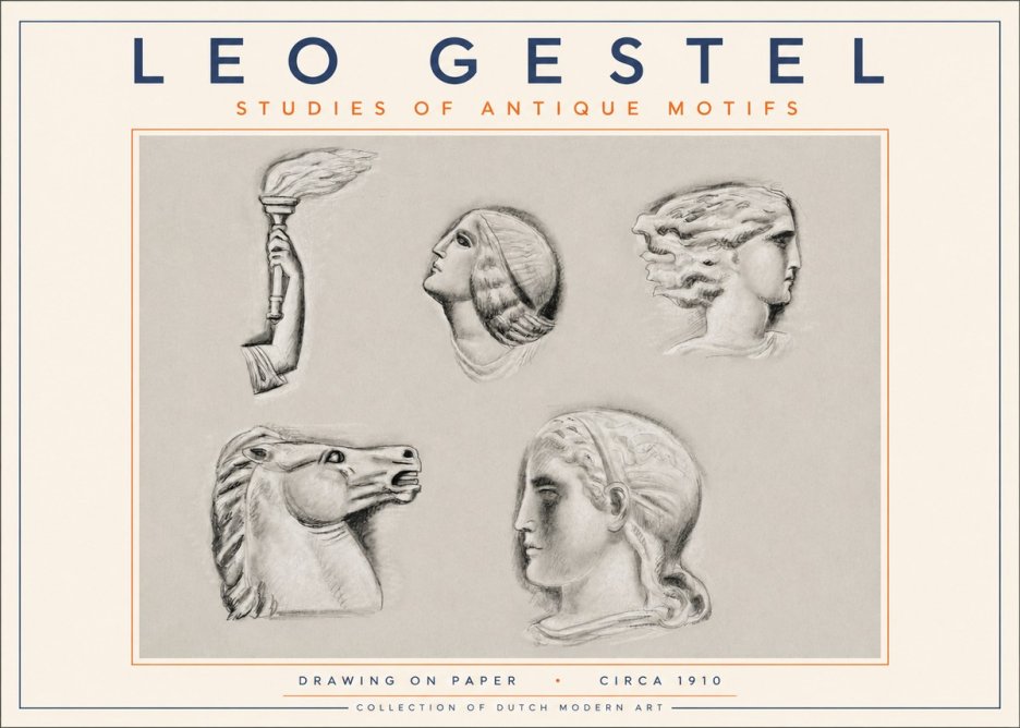 Leo Gestel Studies of Antique Motifs No3 - Affiche