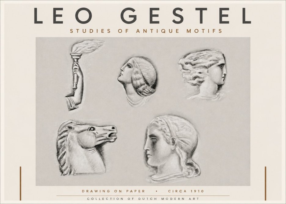 Leo Gestel Studies of Antique Motifs No4 - Affiche