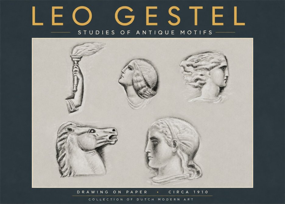 Leo Gestel Studies of Antique Motifs No5 - Affiche