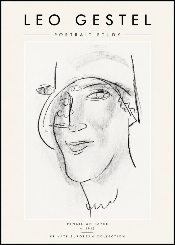 Leo Gestel Portrait Study II No6 - Affiche