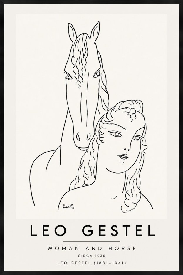 Leo Gestel Woman and Horse No6 - Affiche
