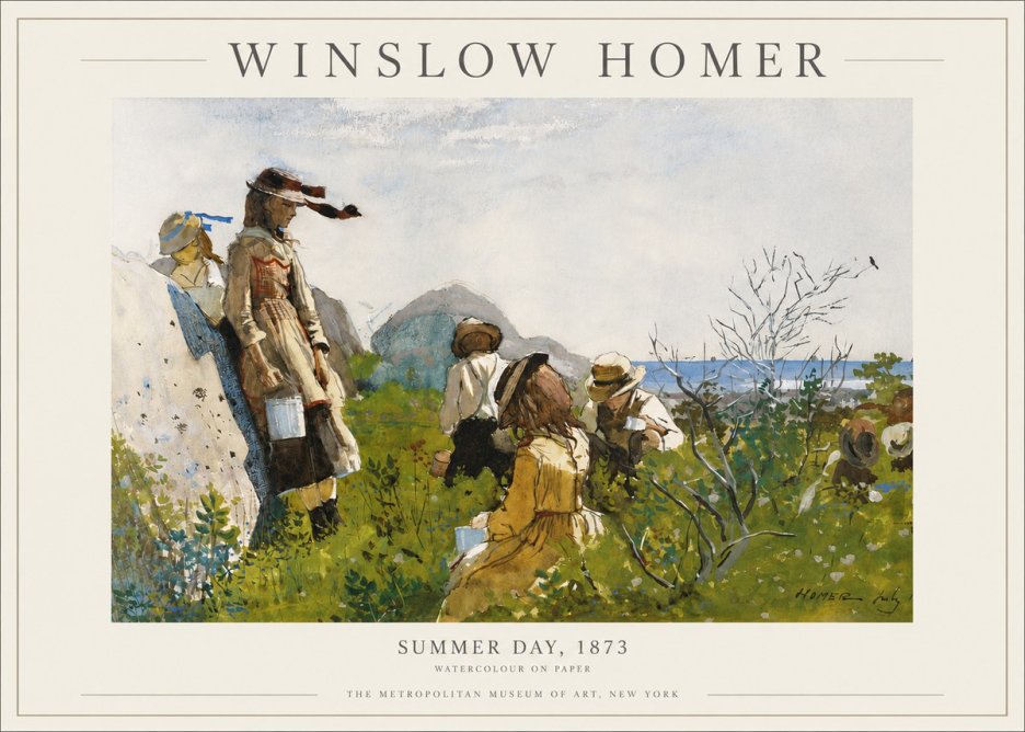 Winslow Homer Summer Day, 1873 No3 - Affiche