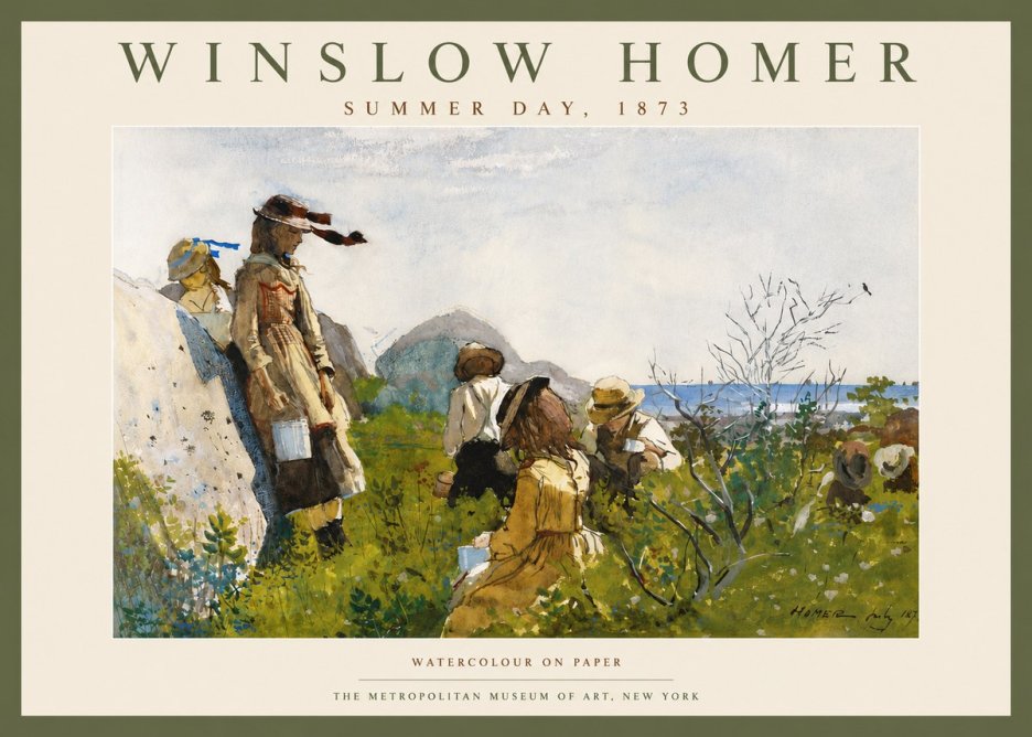 Winslow Homer Summer Day, 1873 No4 - Affiche
