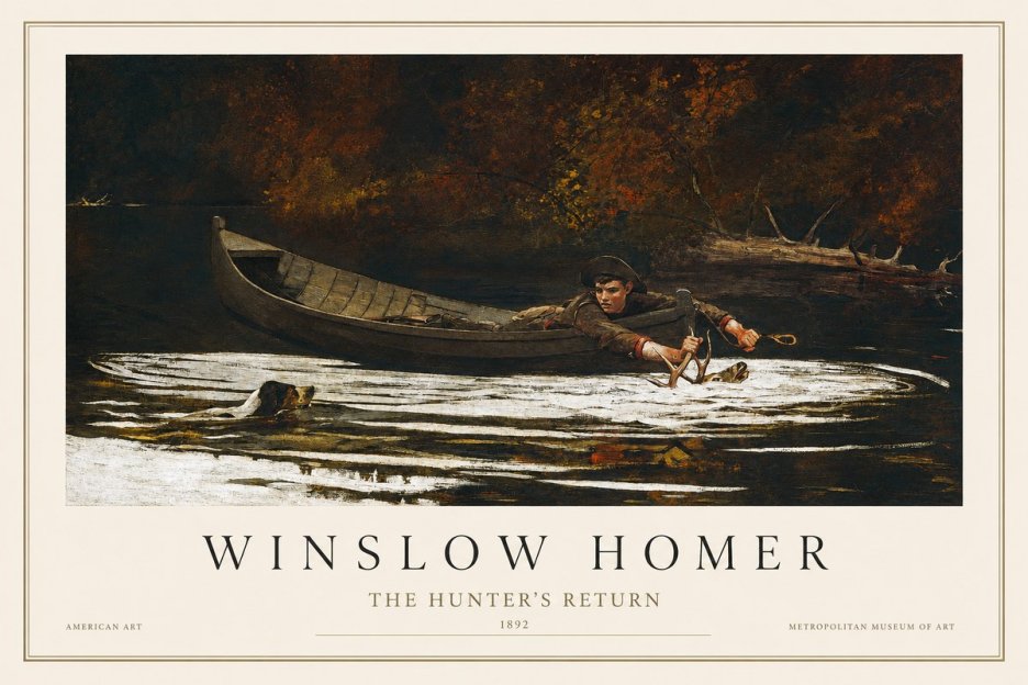 Winslow Homer The Hunter's Return No1 - Affiche