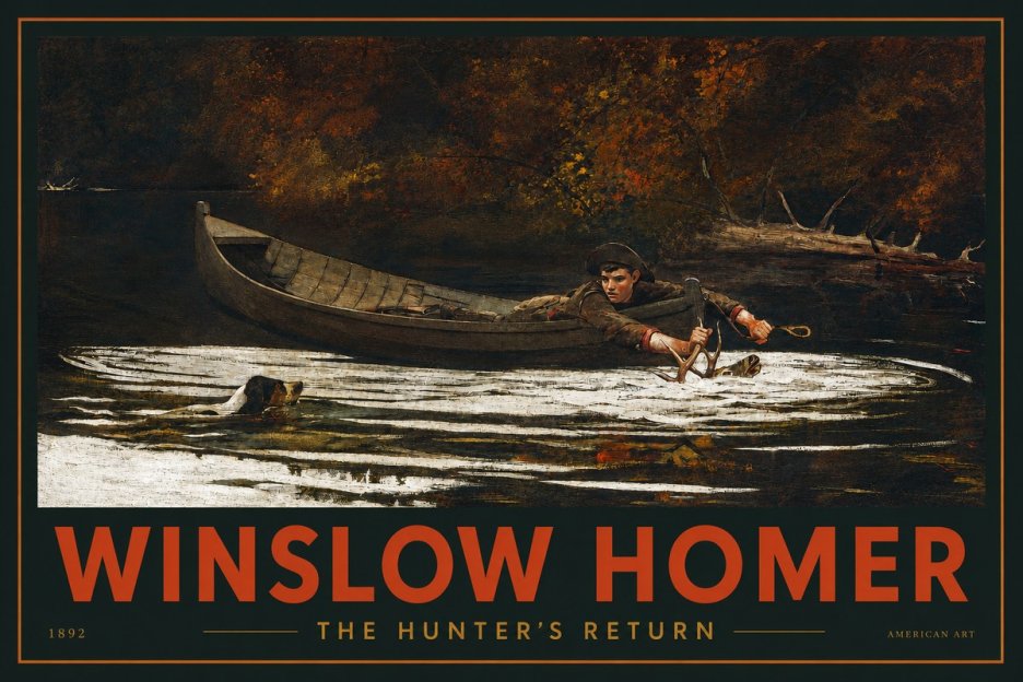 Winslow Homer The Hunter's Return No2 - Affiche