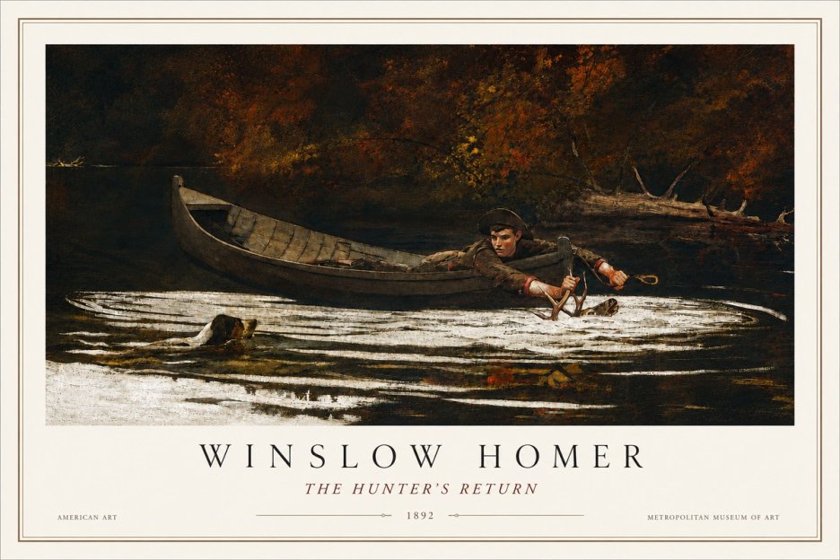 Winslow Homer The Hunter's Return No3 - Affiche