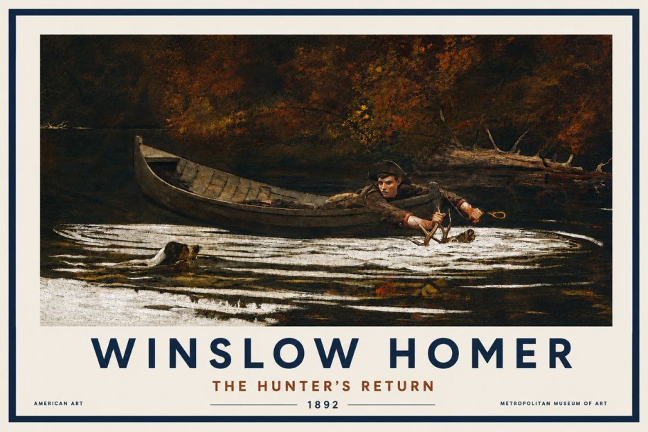 Winslow Homer The Hunter's Return No4 - Affiche