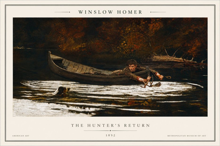 Winslow Homer The Hunter's Return No5 - Affiche