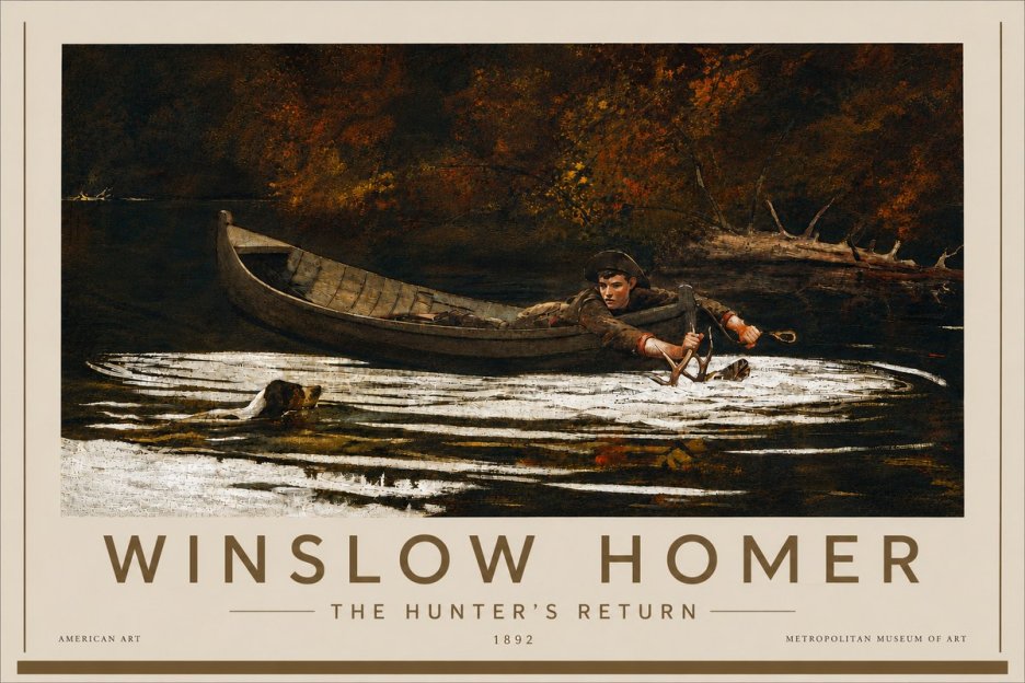 Winslow Homer The Hunter's Return No6 - Affiche