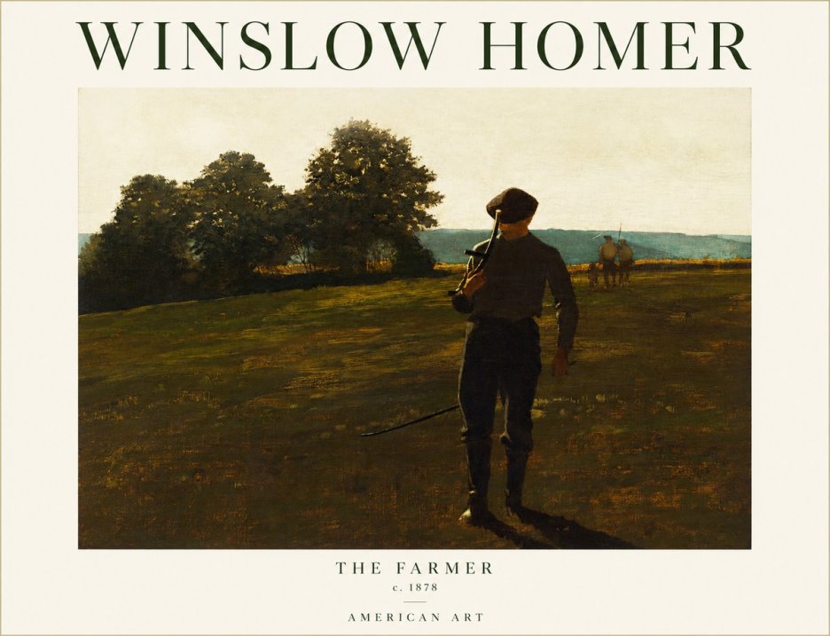 Winslow Homer The Farmer No1 - Affiche