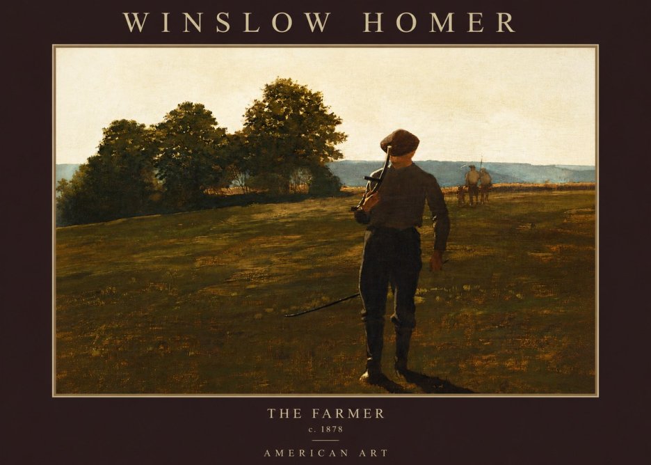 Winslow Homer The Farmer No2 - Affiche