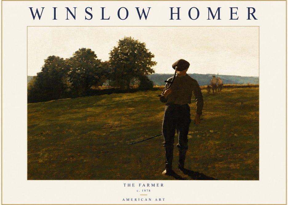 Winslow Homer The Farmer No4 - Affiche