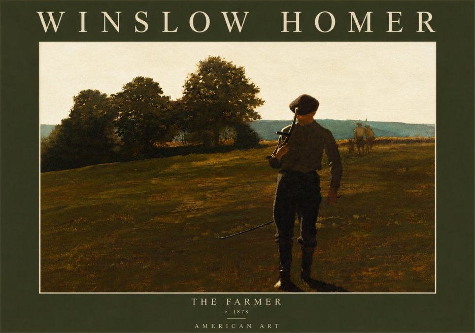 Winslow Homer The Farmer No6 - Affiche