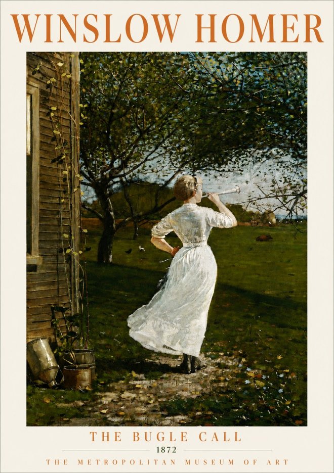 Winslow Homer The Bugle Call No4 - Affiche
