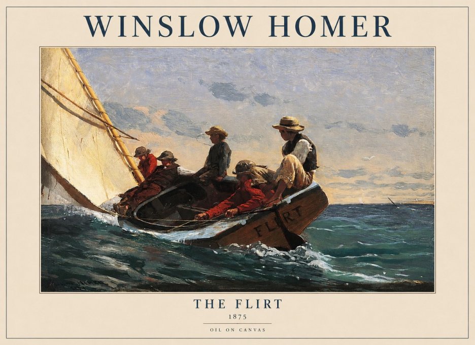 Winslow Homer The Flirt No1 - Affiche