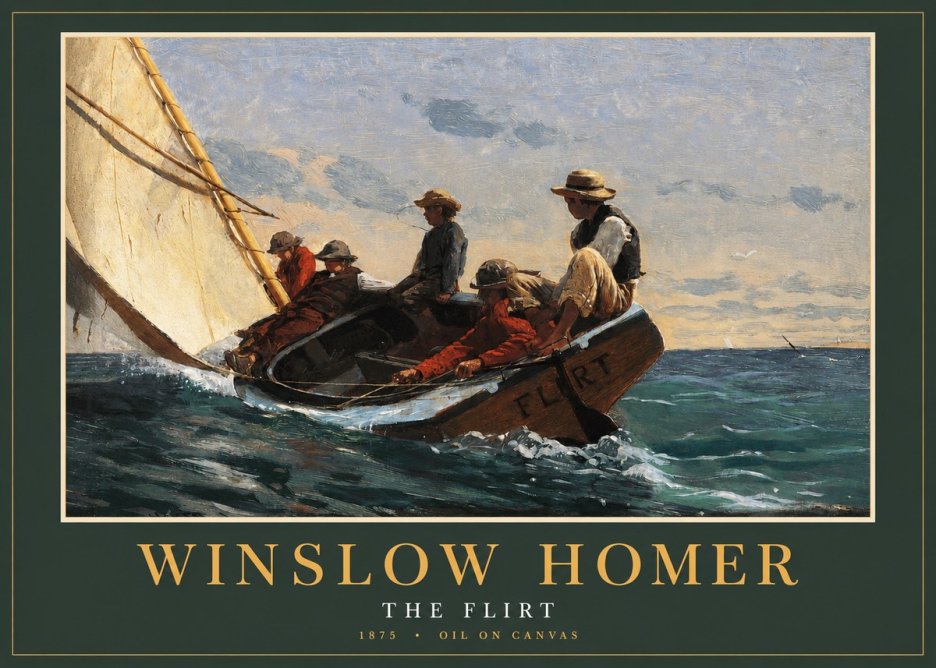 Winslow Homer The Flirt No2 - Affiche