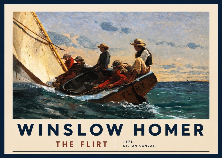 Winslow Homer The Flirt No3 - Affiche