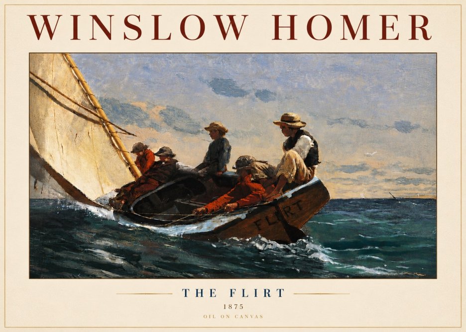 Winslow Homer The Flirt No5 - Affiche