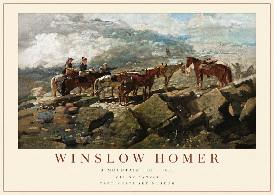 Winslow Homer A Mountain Top No6 - Affiche