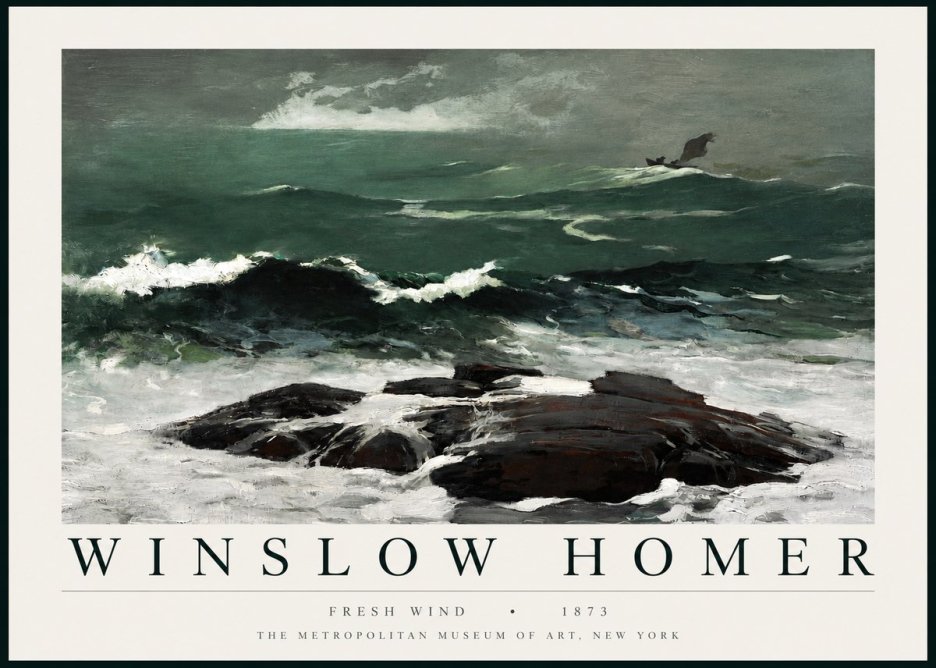 Winslow Homer Fresh Wind No3 - Affiche