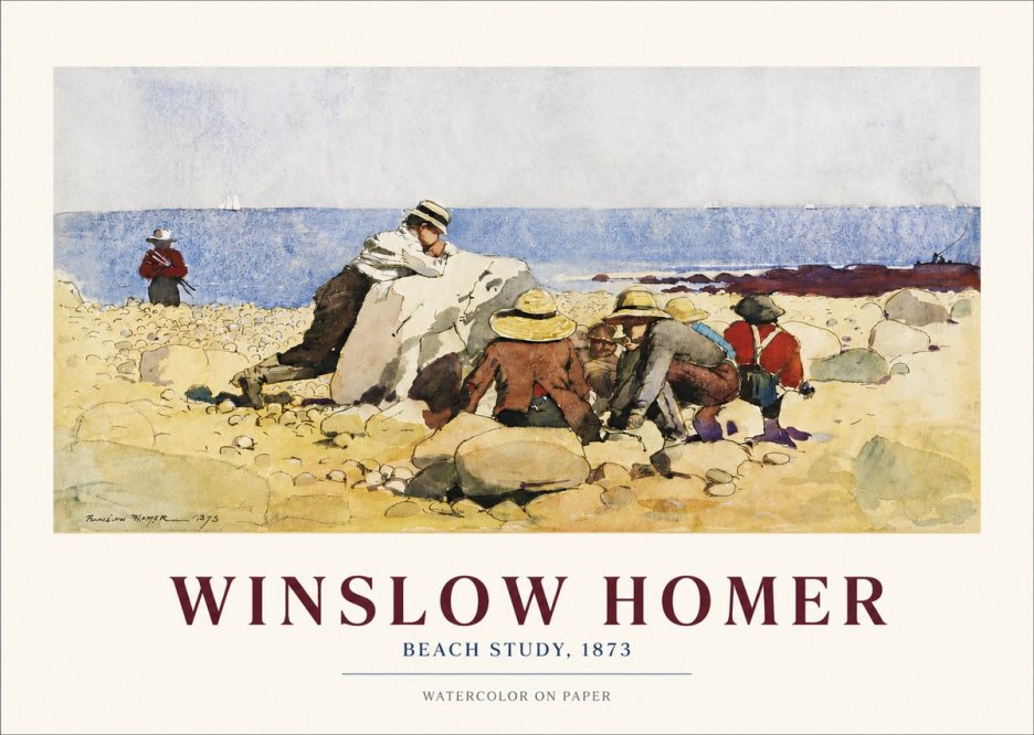 Winslow Homer Beach Study No3 - Affiche