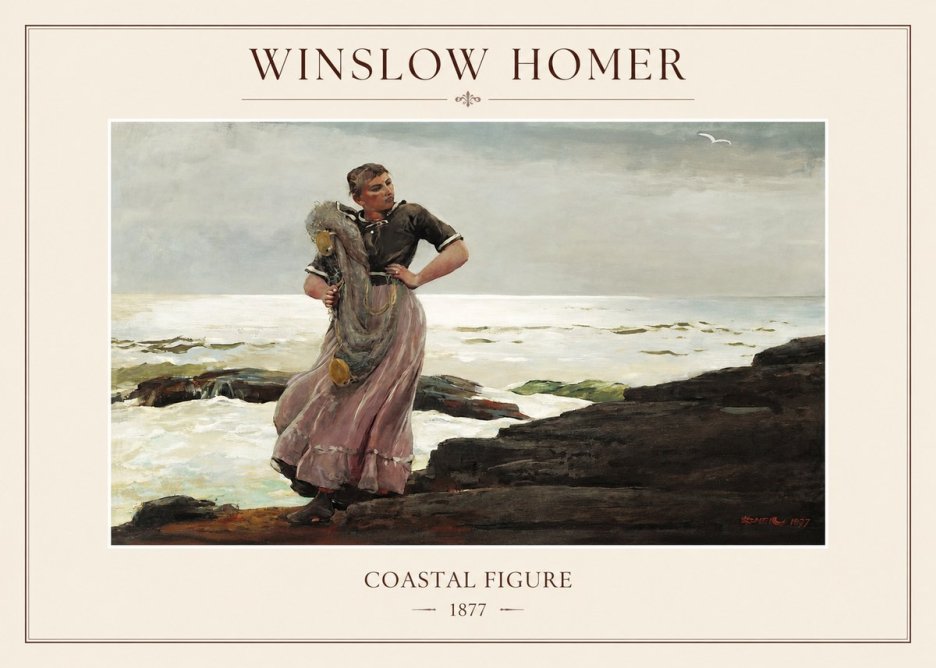 Winslow Homer Coastal Figure No1 - Affiche